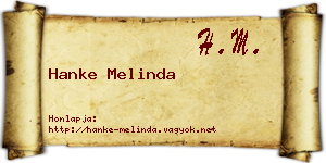 Hanke Melinda névjegykártya