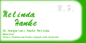 melinda hanke business card